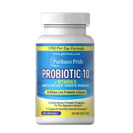 Puritan's Pride Probiotikum kapszula - Bél- és Immunrendszer Egészség (60 Veg Kapszula)