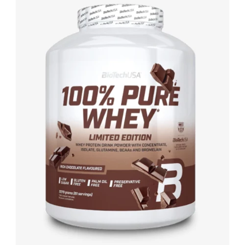 BiotechUsa 100% Pure Whey - 2270 g Rich chocolate (limitált kiadás)