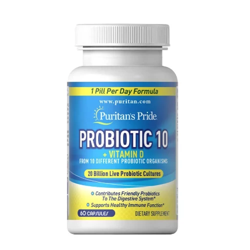 Puritan's Pride Probiotikum kapszula - Bél- és Immunrendszer Egészség (60 Veg Kapszula)