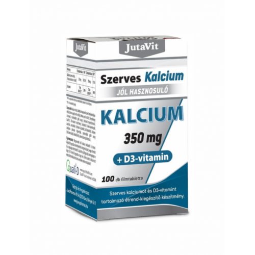 AKCIÓ! JutaVit Szerves Kalcium 350 mg + D3-vitamin filmtabletta 100 db