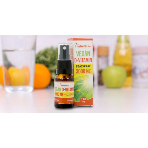 Netamin D-vitamin 3000NE Vegán szájspray (120 adag) 15ml