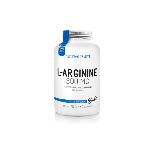 L-Arginine - 60 kapszula - BASIC - Nutriversum - ízesítetlen