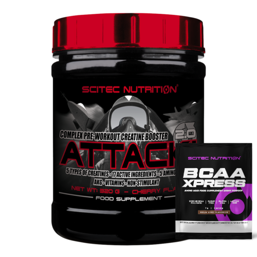 Scitec Nutrition Attack 2.0 - 320g + ajándék Bcaa