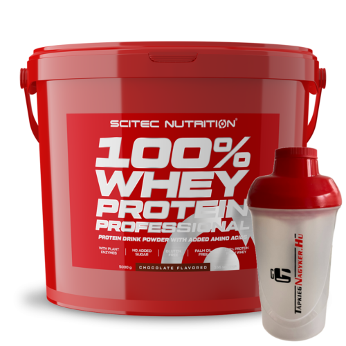 Scitec Nutrition 100% Whey Prot. Prof.- 5kg + ajándék Shaker