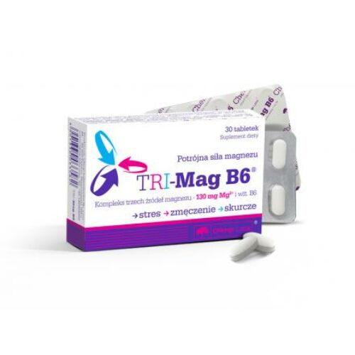 Akció Olimp Labs® TRI-Mag B6™ - 3 magnéziumsó együtt: magnézium-karbonát, magnézium-laktát, magnézium-malát.