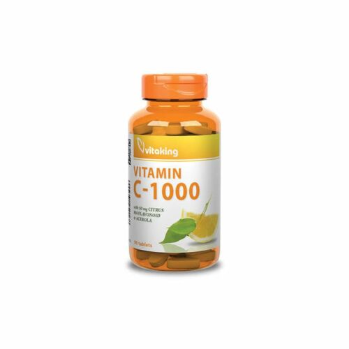 Vitaking C-vitamin 1000mg Bioflavonoid, acerola, csipkebogyó 90tab