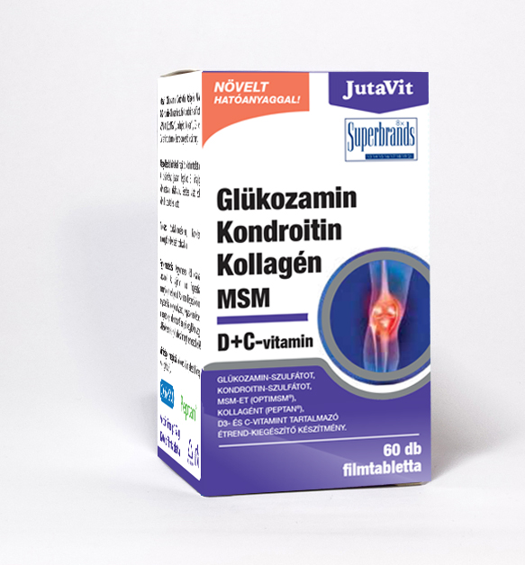 JutaVit Glükozamin Kondroitin Kollagén MSM D+C-vitamin filmtabletta 60db