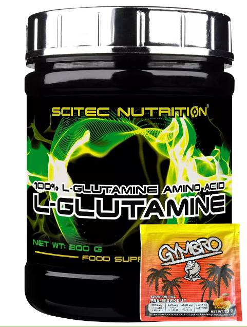 Scitec Nutrition L-Glutamine 300g + GymBro PreWorkout 19g