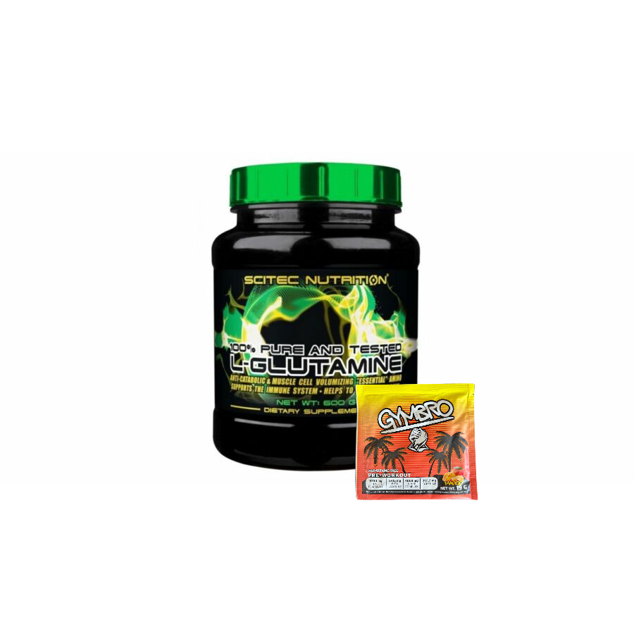 Scitec Nutrition L-Glutamine 600g + GymBro PreWorkout 19g