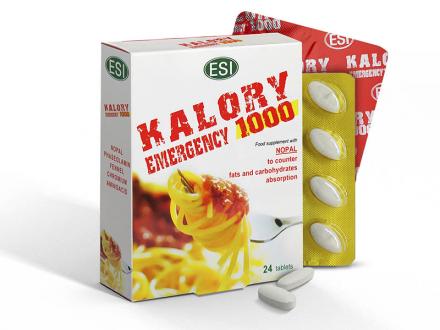 ESI® Kalory emergency - Nopal kaktusz alapú tabletta, csökkenti az együtt elfogyasztott ételek GI- értékét.